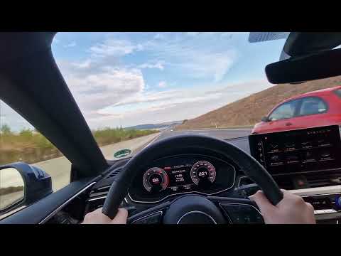 Audi A5 40 Highspeed Test on German Autobahn.