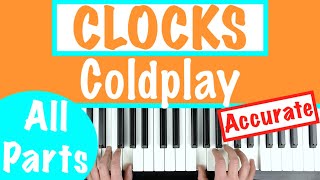 How to play CLOCKS - Coldplay Piano Chords Tutorial