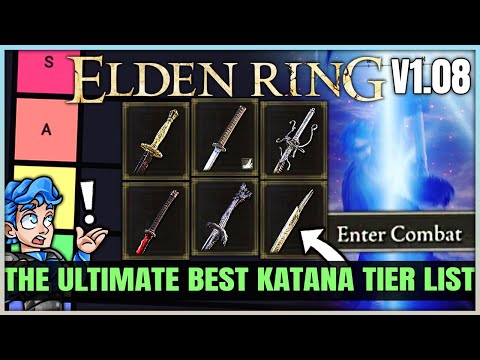 The Best MOST POWERFUL Katana Tier List - Best Highest Damage Weapon in Elden Ring - Int Dex Arcane!