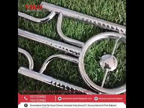 Stairs silver stainless steel capsule railing desgin, for ho...