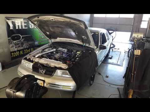 1995 Cougar 347 rwhp 1st dyno pull  PI mustang heads comp cams SC DIABLO TUNE  FAST AND FUN!