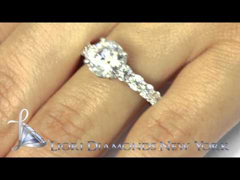 ER-0300 - 4.06 Carat G-SI2 Certified Natural Round Diamond Engagement Ring 18k White Gold