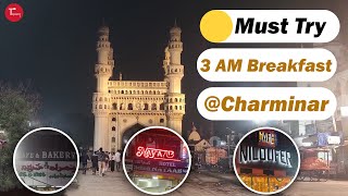 Must try 3am Breakfast near Charminar Nayab hotel Nimrah hotel and cafe niloufer #food #foodies