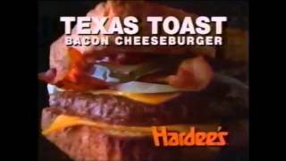 Hardee's Texas Toast Bacon Cheeseburger Commercial 90's
