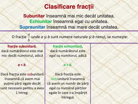 Clasificarea fractiilor