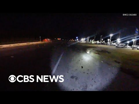 Bodycam footage shows intense moment officer arrives at deadly crash