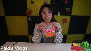 Hướng dẫn làm giỏ hoa hồng màu cam trang trí bàn học | Paldu Vlogs