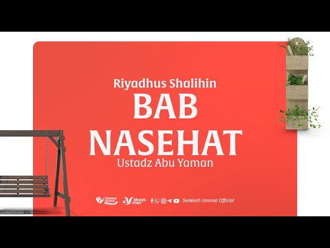 RIYADHUS SHALIHIN BAB NASEHAT