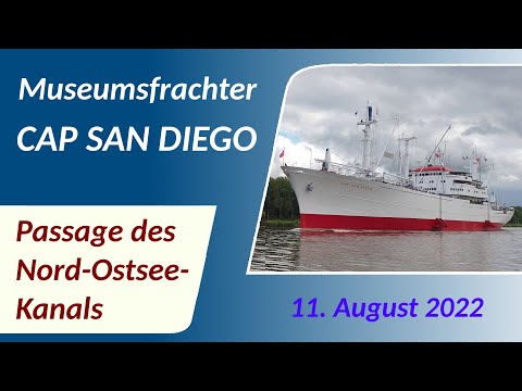 Museumsfrachter CAP SAN DIEGO passiert den Nord-Ostsee-Kanal