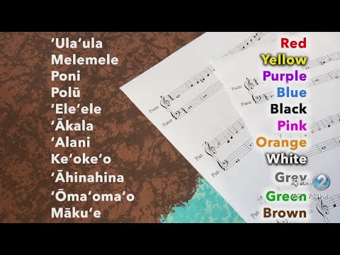 Learning the Hawaiian words for various colors