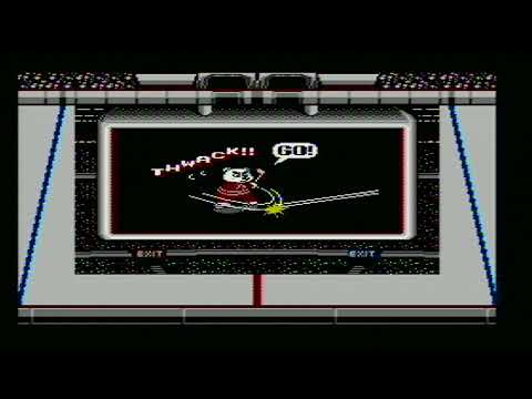 Blades of Steel - Second intermission - Bear "Nice Shot!" (NES) B NES-VS-EEC