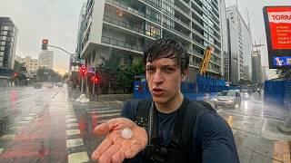 ENTREGAS DE BIKE COM CHUVA DE GRANIZO┃dia 8/31 Desafio 10K em SP┃