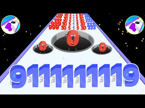 Number Master: Run and merge vs Escalators 2048 / 2048 numbers Gameplay New update level part#5