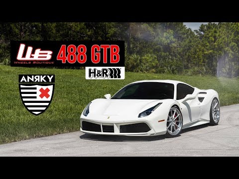 ANRKY WHEELS FERRARI 488 GTB WITH H&R SPRINGS