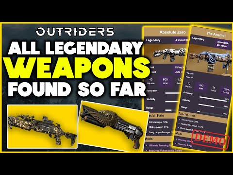 Outriders - All of the Best Legendary Weapons | FARM THESE!