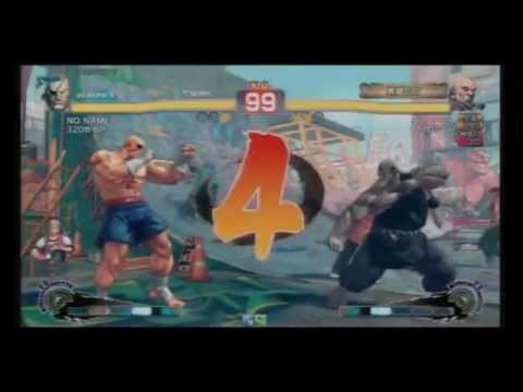 USF4 - Super Santaroman [Sagat] vs Anton [Gouken] &  PE [Gen]