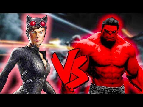 Catwoman Vs Red Hulk Army - Epic Battle - Injustice 2 Costume Skin Mod
