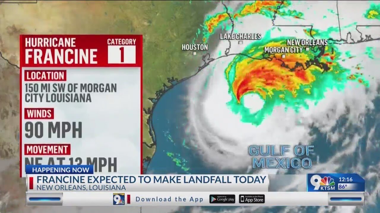 Hurricane Francien expected to make landfall today