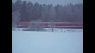 preview picture of video 'Wendlandbahn BR 628 im Schnee bei Barendorf'