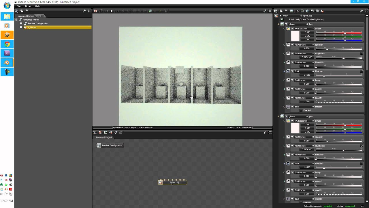 Octane Render Tutorial Series - 12 - Emissions