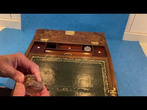 19th Century Burr Walnut Inlaid  Lap desk.