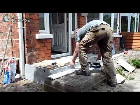 How to /DIY Patio tiling job / Front porch flagged/Tiled project