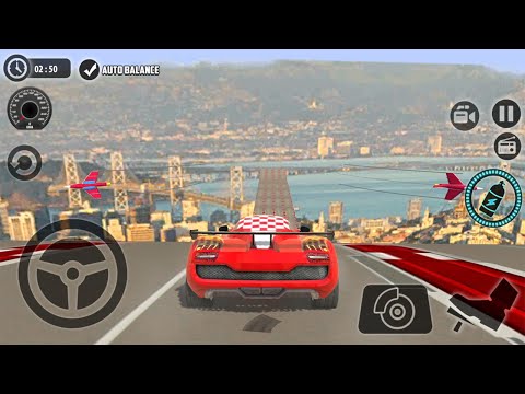 Impossible Car Tracks 3D - Red Car Driving Stunts Simulator Levels 1 to 8 Completed Gameplay 2023
