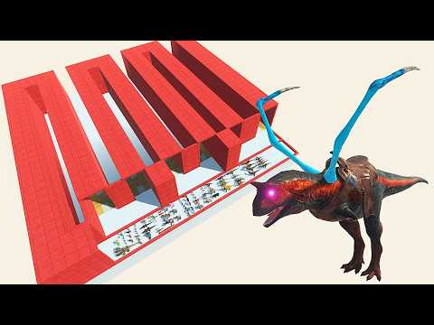 ESCAPE FROM ALIEN CARNOTAURUS STALLION - Animal Revolt Battle Simulator - ARBS