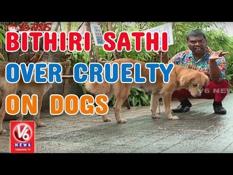 Bithiri Sathi Over Cruelty On Dogs || Funny Conversation With Savitri || Teenmaar News || V6 News