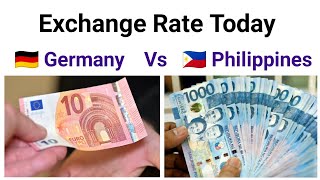Germany Currency to Philippines Peso Exchange Rate Today | Philippines currency to Germany Euro