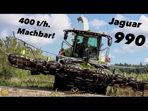 Der Jaguar 990 räumt die Fläche 400 t/h. Machbar! 925PS Der Stärkste Jaguar im Lohnauftrag Maisernte