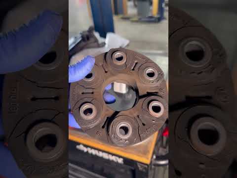 2019 BMW G30 540i worn guibo flex disk for the driveshaft.