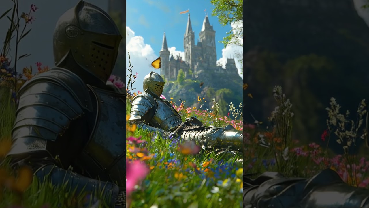 Middle Ages #ai #knight #mood #castle #flowers