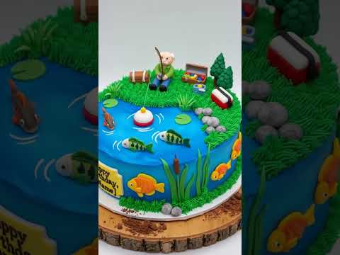 Fishing cake ideas#cake #birthdaycake #cakedecorating