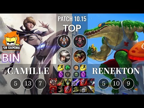 SN Bin Camille vs Renekton Top - KR Patch 10.15
