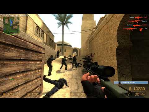 Counter Strike : Source - de dust2 - Gameplay "CT Forces" (with bots) No Commentary