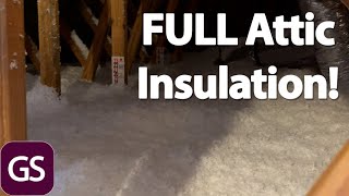 Major Attic Insulation Blown In For AC Savings