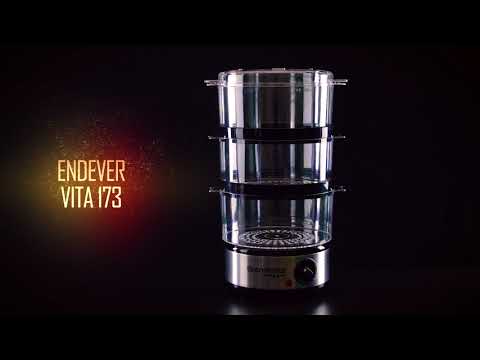 Миниатюра изображения товара Пароварка стационарная Endever Vita-173 (черный/металлик)