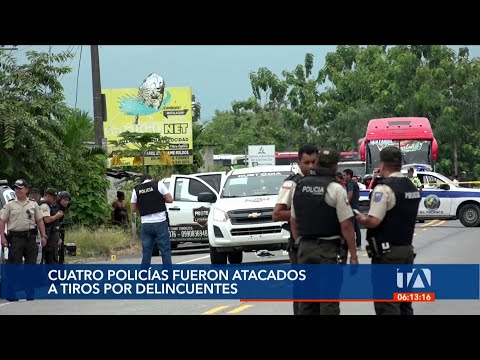 4 policías resultaron heridos por delincuentes que intentaban robar un camión en El Triunfo