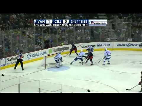 Vancouver Canucks @ Columbus Blue Jackets Highlights 3/27/11