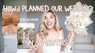 HOW I PLANNED MY WEDDING IN 3 MONTHS + How much our wedding cost, Details & More!!!