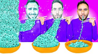 تحدي تاكل قطعة صغيره أو كبيره من الطعام ???????? (اندومي نعناع ❄️????)