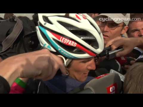 Frank Schleck talks after stage 19 Tour de France at Alpe d'Huez