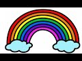 how to draw rainbow colour drawing painting | rainbow drawing easy drawings #rainbow #drawing #cara