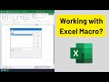How To Create Or Use Excel Macro Tutorial