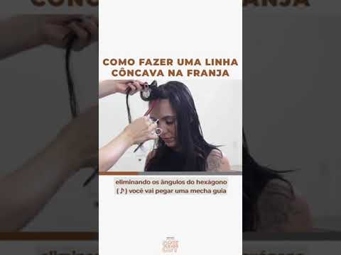 Como fazer uma linha côncava na franja