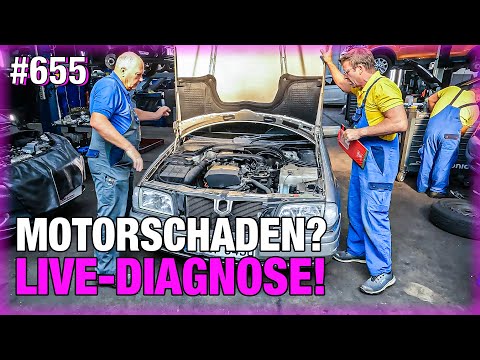 LIVE DIAGNOSIS! Engine failure in a Mercedes W202? 🤨 | Crazy workshop bungle - brake pads welded! 😳