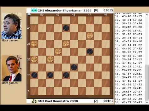 Roel Boomstra  vs Alexander Shvartsman | Draughts World Cup Match 2022
