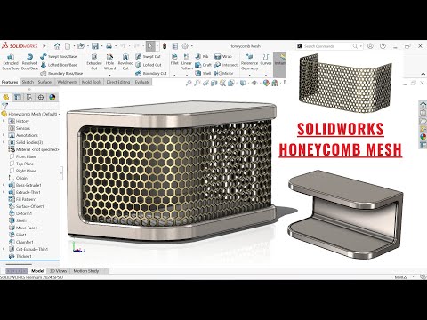 SolidWorks Tutorial | Step-by-Step Realistic Honeycomb Mesh Modeling