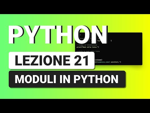 PYTHON Tutorial Italian 21 - Python Modules